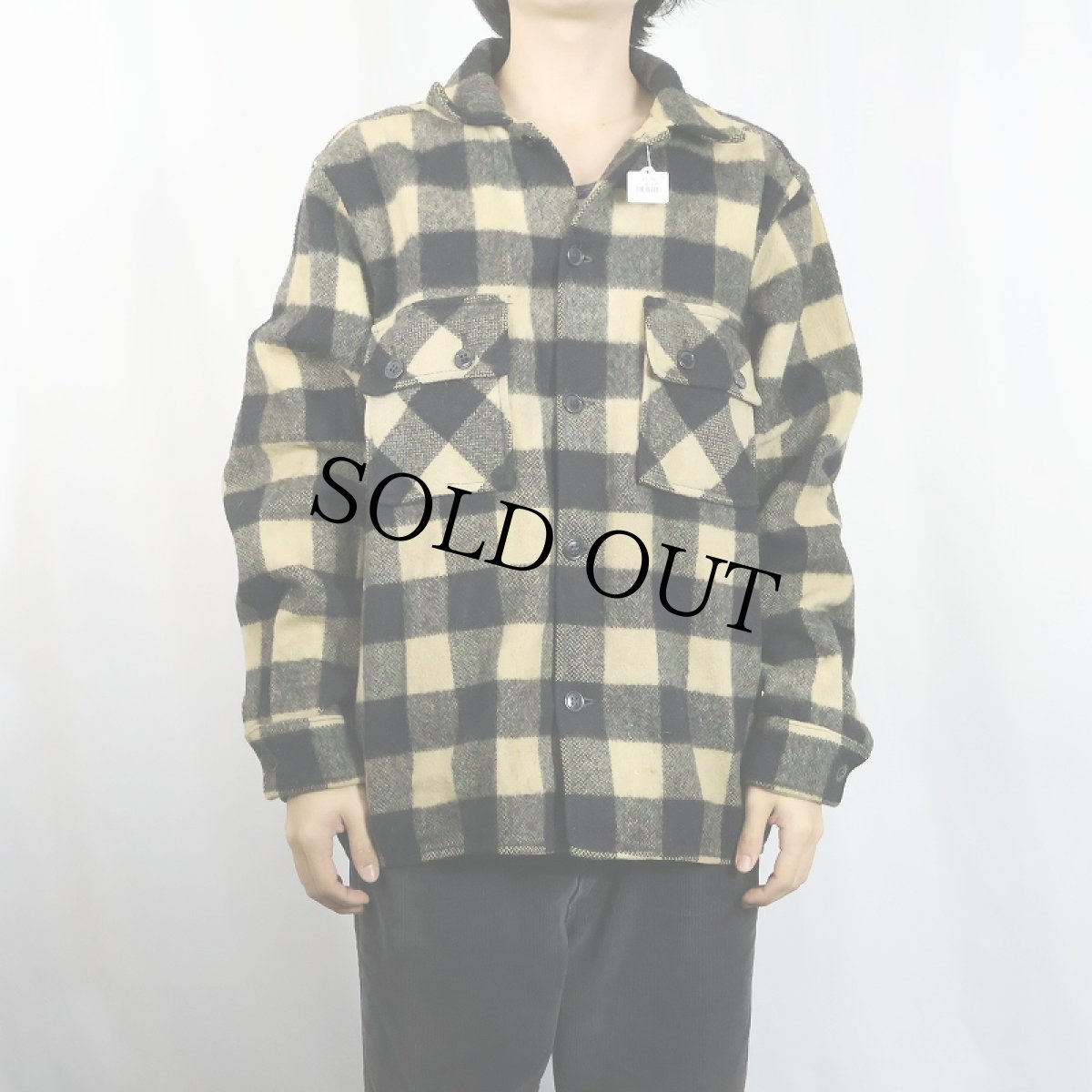 画像2: 60's Fashion Wgon バッファローチェック柄 ウールシャツ (2)