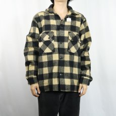 画像2: 60's Fashion Wgon バッファローチェック柄 ウールシャツ (2)