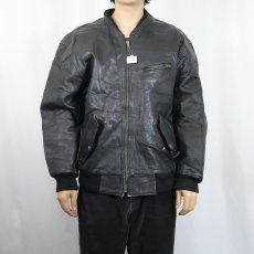 画像2: 〜80's レザージャケット BLACK  (2)