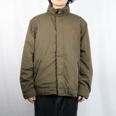 画像2: POLO Ralph Lauren ロゴ刺繍 中綿入りジャケット BROWN L (2)