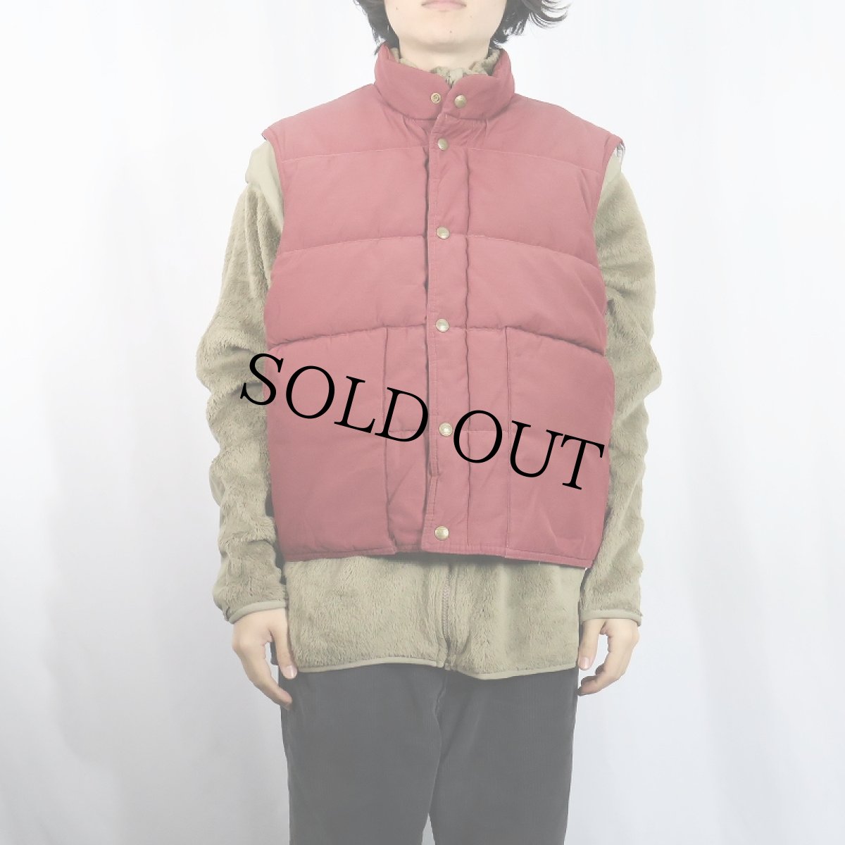 画像2: 80〜90's L.L.Bean 中綿入り ポリエステル×コットンベスト XL (2)