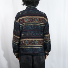 画像3: 90's Woolrich USA製 "POLARTEC" 総柄 ハーフスナップ フリースジャケット XL (3)