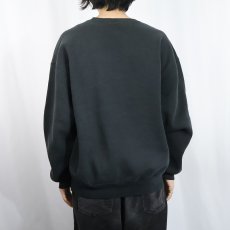 画像3: 90's RUSSELL ATHLETIC 前V 無地スウェット BLACK XL (3)