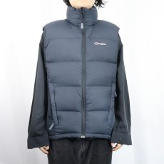 画像2: berghaus ロゴ刺繍 ダウンベスト NAVY SIZE16 (2)
