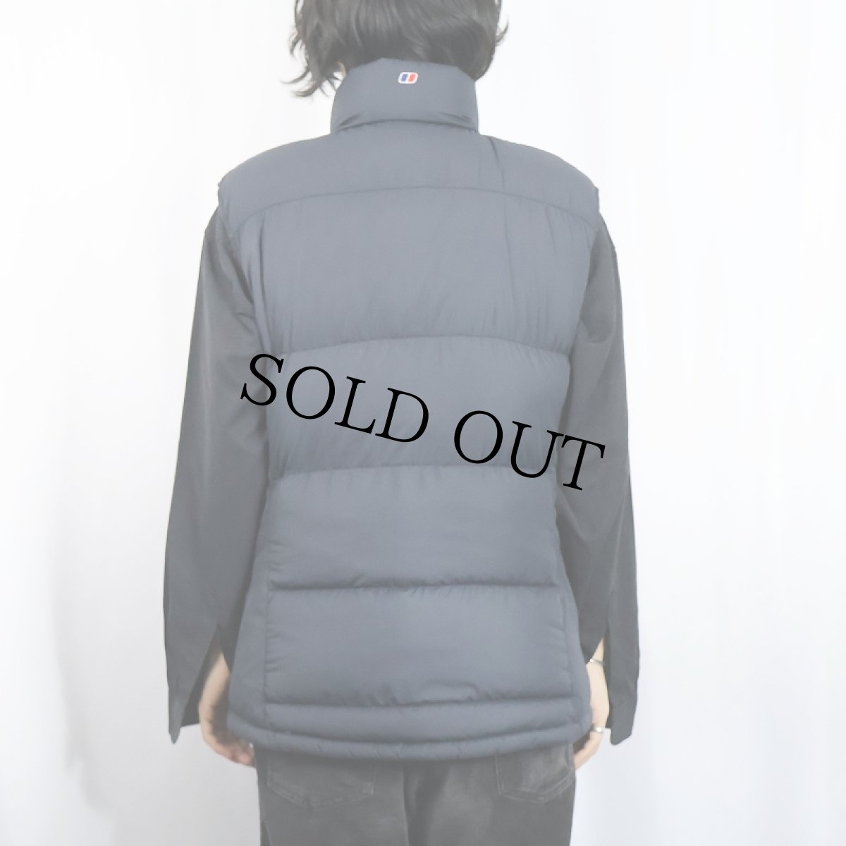 画像3: berghaus ロゴ刺繍 ダウンベスト NAVY SIZE16 (3)