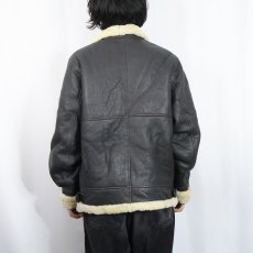 画像3: B-3 TYPE ムートンフライトジャケット DARK BROWN  (3)