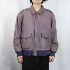 画像2: PARIS SPORT CLUB "A-2 TYPE" レザージャケット L (2)