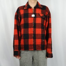 画像2: 50〜60's CHIL CHASER バファローチェック柄 ウールジャケット  (2)