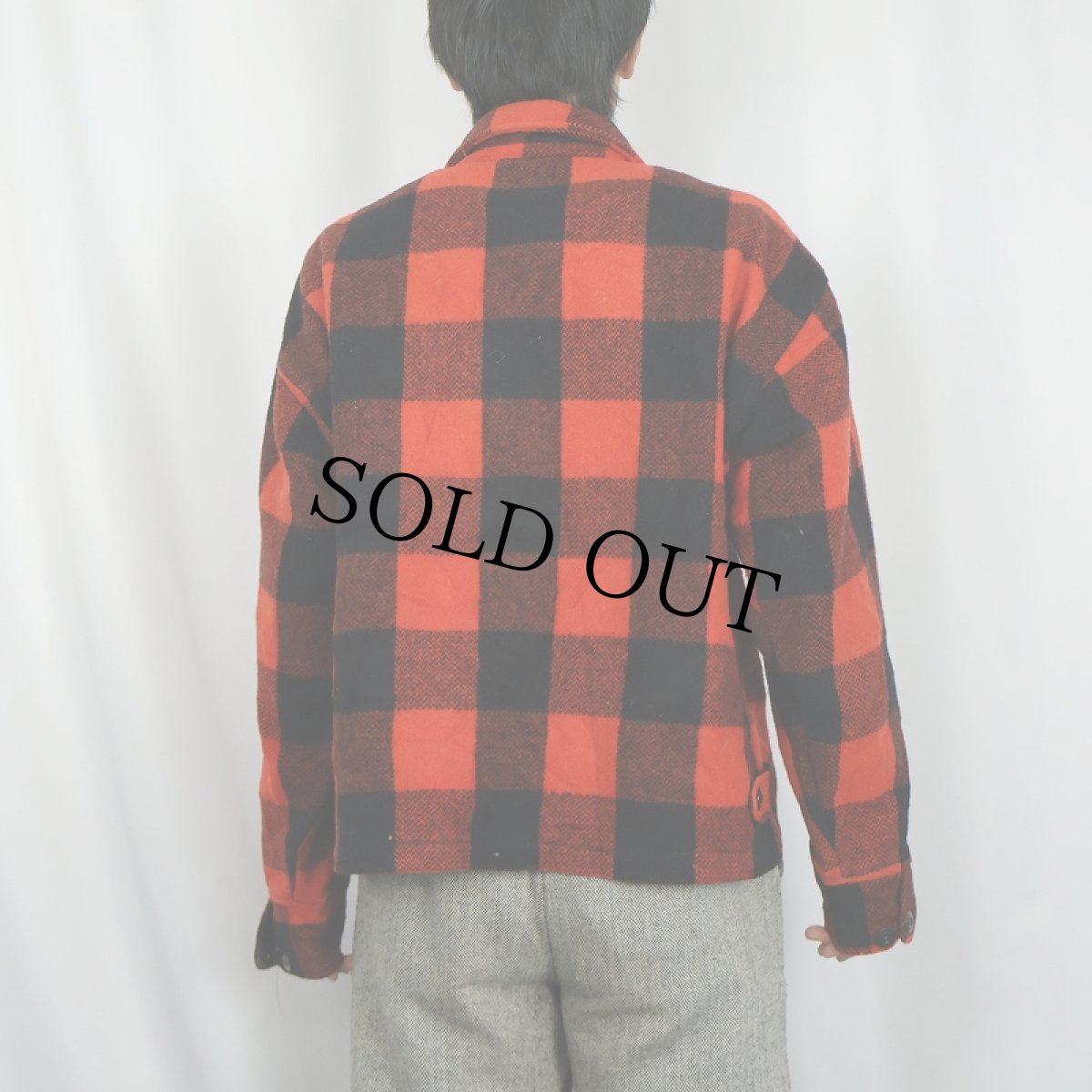 画像3: 50〜60's CHIL CHASER バファローチェック柄 ウールジャケット  (3)