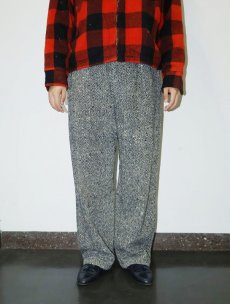 画像3: 50〜60's カラーネップ混 2タック ヘリンボーン織り ウールツイードスラックス W31 (3)