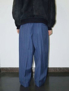 画像4: 50's ストライプ柄 2タック ウールギャバジンスラックス W38 (4)