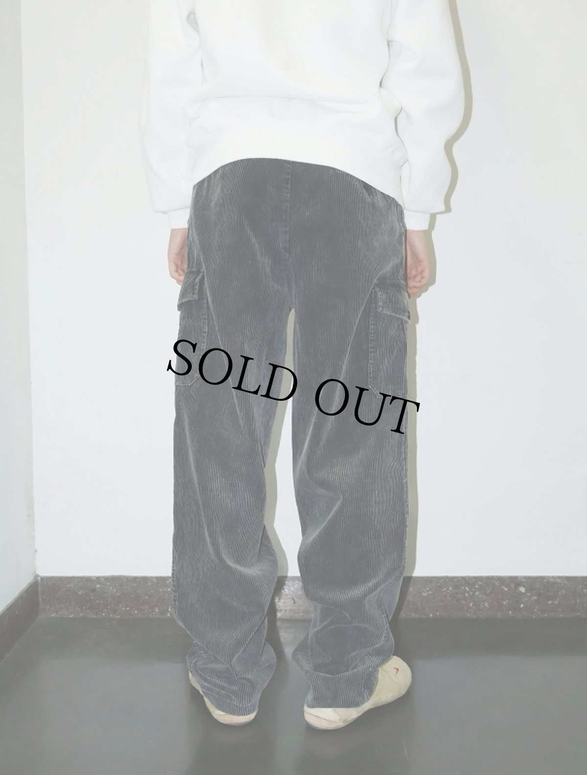 画像4: UNIVERSAL GREEN 太畝 コーデュロイカーゴパンツ BLACK W34 (4)