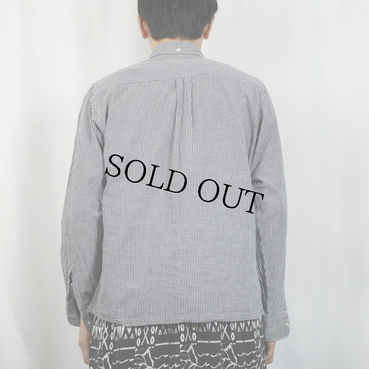 画像3: 60's Majesty ギンガムチェック柄 コットンボタンダウンシャツ M (3)