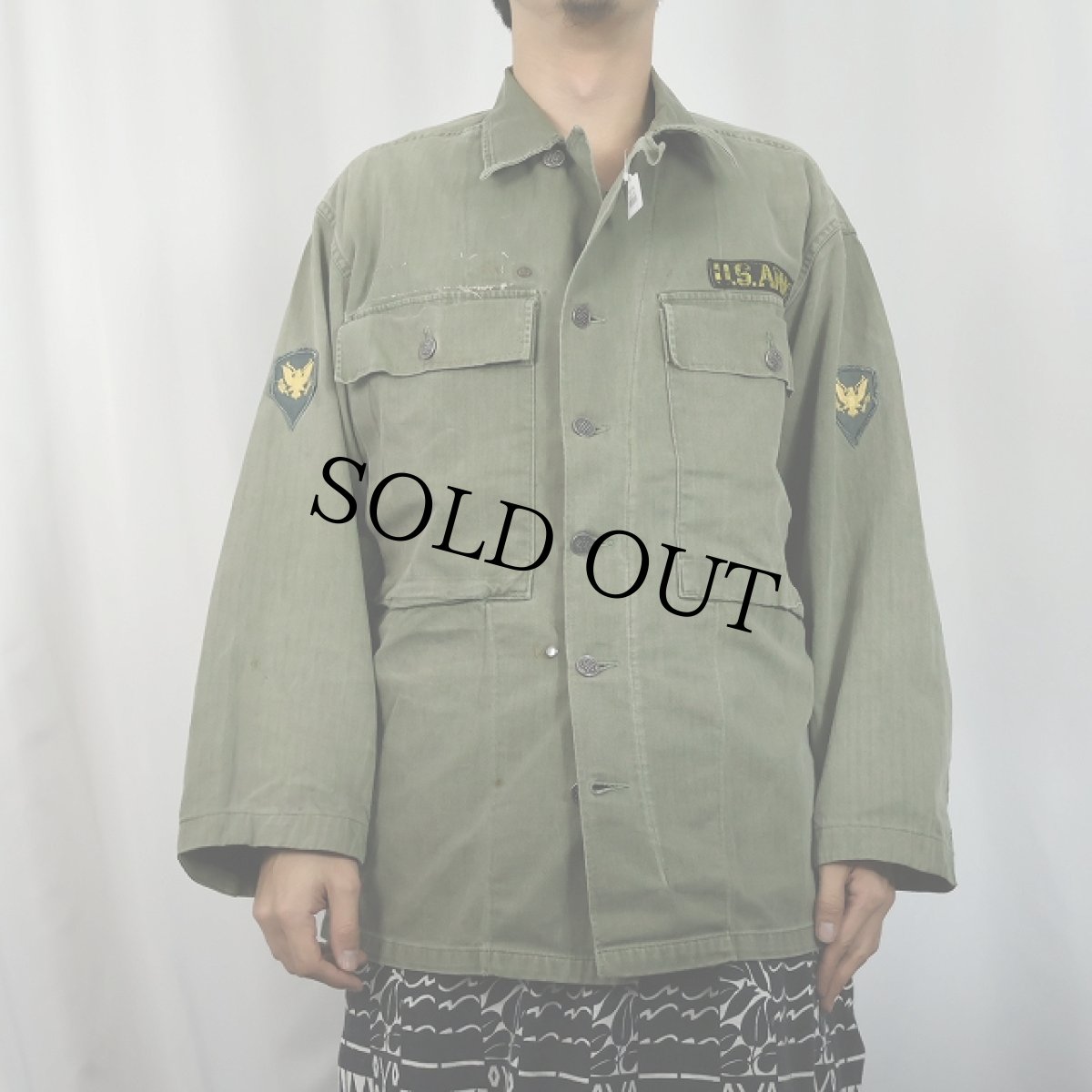 画像2: 40's U.S.ARMY 13スター M-43 HBTジャケット (2)