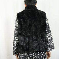 画像4: 90's〜 gicca リバーシブル フェイクファーベスト BLACK XL (4)