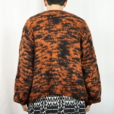 画像3: ミックスカラー シャギー ハンドニットセーター (3)