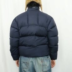 画像4: 90's POLO SPORT Ralph Lauren ロゴ刺繍 ナイロンダウンジャケット NAVY M (4)