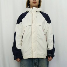 画像3: 90's POLO SPORT Ralph Lauren ロゴ刺繍 ナイロンマウンテンパーカー WHITE×NAVY XL (3)