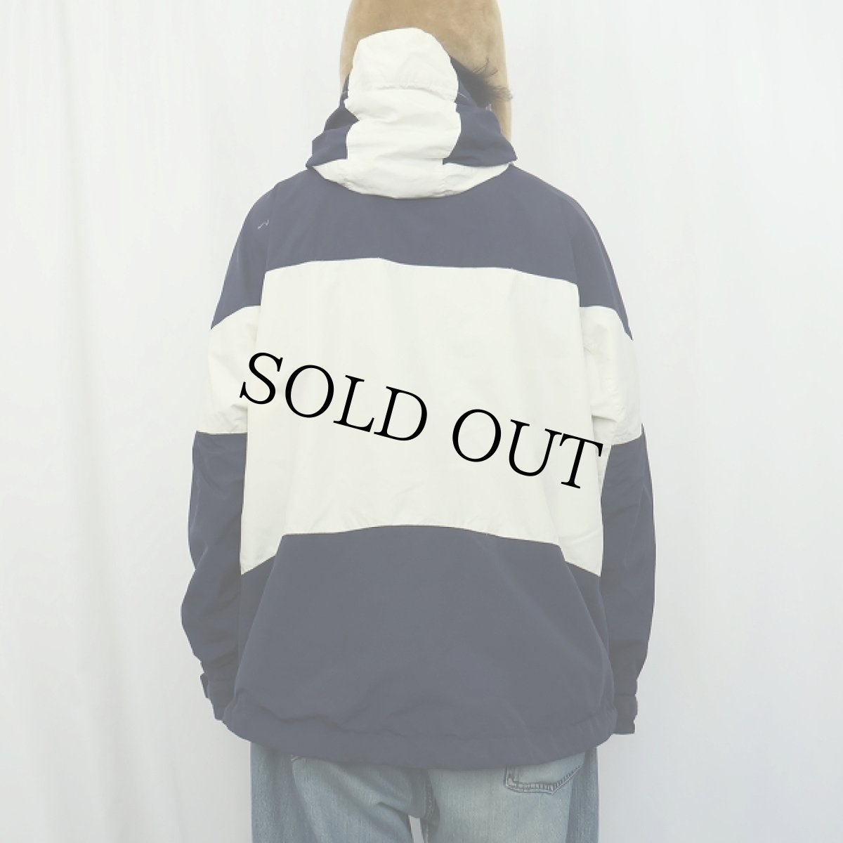 画像4: 【SALE】 90's POLO SPORT Ralph Lauren ロゴ刺繍 ナイロンマウンテンパーカー WHITE×NAVY XL (4)