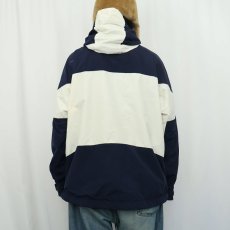 画像4: 90's POLO SPORT Ralph Lauren ロゴ刺繍 ナイロンマウンテンパーカー WHITE×NAVY XL (4)