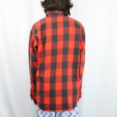 画像3: 70〜80's FIVE BROTHER USA製 バッファローチェック柄 ヘビーネルシャツ L (3)