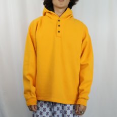 画像2: 90's DISCUS USA製 ヘンリーネック スウェットフーディ L (2)