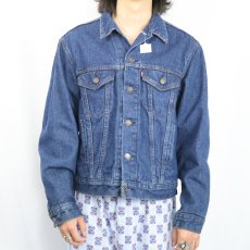 画像2: 90's Levi's 70411 USA製 チェック柄ライナーデニムジャケット SIZE42 (2)