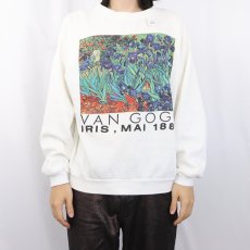 画像2: 80's Vincent Van Gogh "Irises" アートプリントスウェット  (2)