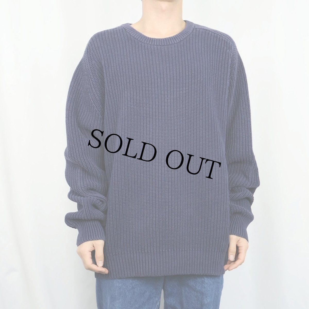 画像2: 90's Cabela's AUSTRALIA製 コットンニットセーター NAVY XL (2)