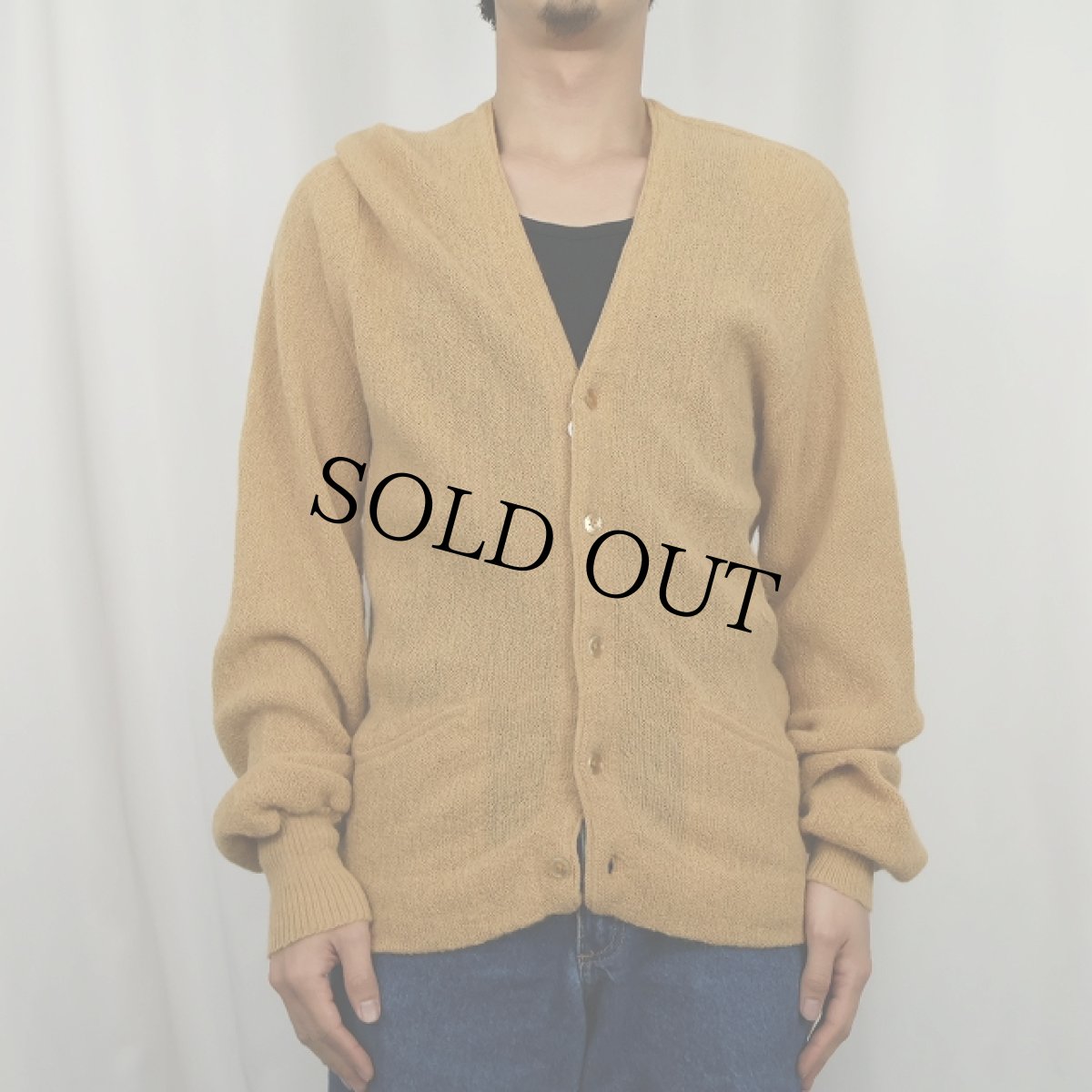 画像2: 60's Pebble Beach of CALIFORNIA アルパカニットカーディガン SIZE44 (2)