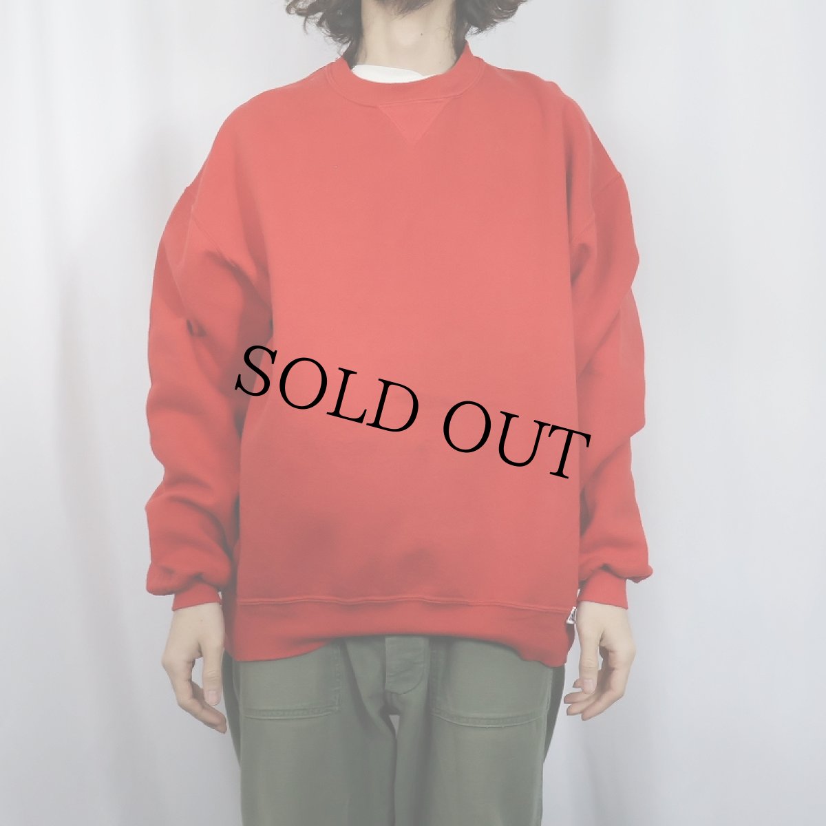 画像3: 90's RUSSELL ATHLETIC USA製 前V 無地スウェット XL (3)