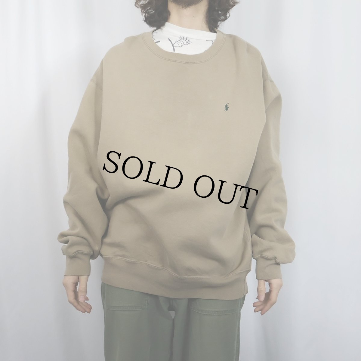 画像2: POLO Ralph Lauren ロゴ刺繍スウェット L (2)