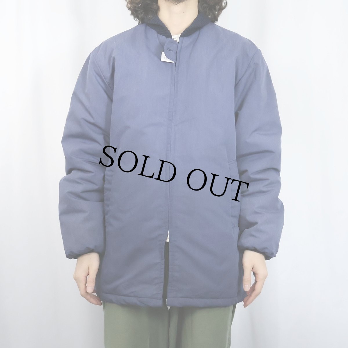 画像3: 70's Cal Craft USA製 キルティングライナー 中綿入り ファラオジャケット NAVY  (3)