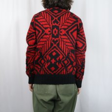 画像5: 90's〜 Ralph Lauren "HAND KNIT" ネイティブ柄 ウール ハンドニットセーター  (5)