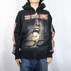 画像3: Static-X "WISCONSIN DEATH TRIP" ニューメタルバンド プリントスウェットジップパーカー BLACK M (3)