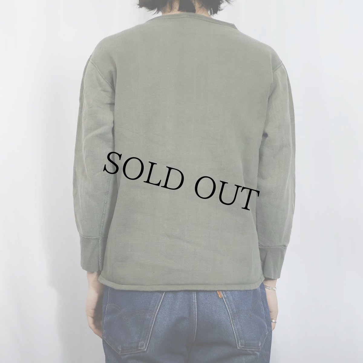 画像3: 70's FRENCH MILITARY 無地スウェット  (3)