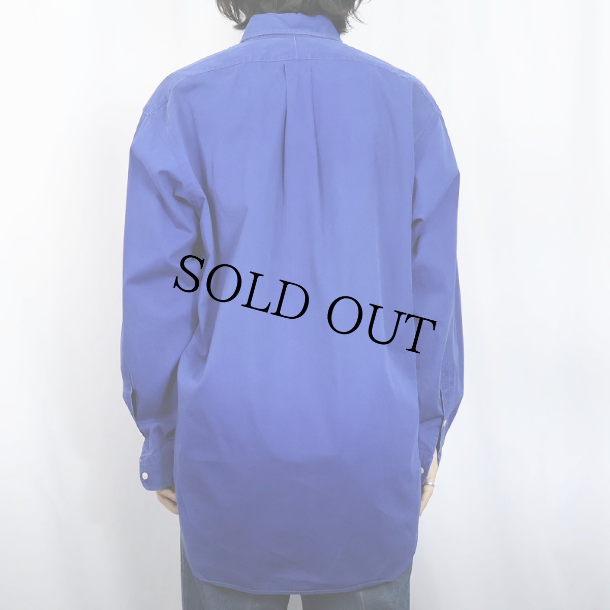 画像3: Ralph Lauren "BLAKE" ロゴ刺繍 コットンボタンダウンシャツ M (3)