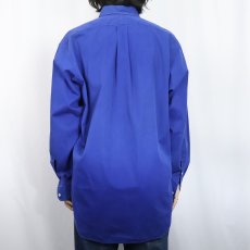 画像3: Ralph Lauren "BLAKE" ロゴ刺繍 コットンボタンダウンシャツ M (3)