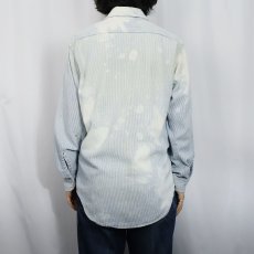 画像3: 70's BIG MAC JCPenney 猫目ボタン ヒッコリーストライプ デニムワークシャツ  (3)