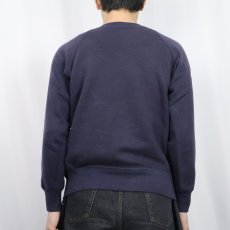 画像3: 50〜60's "DELTA SIGMA" フロッキープリント ラグランスウェット NAVY (3)
