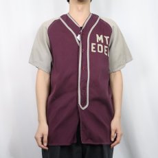 画像3: 30〜40's EMPIRE "WERTZ'S SER.STA." コットンベースボールシャツ (3)