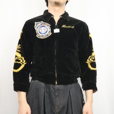 画像5: 50's "USS MANSFIELD DD728" 別珍 スーベニアジャケット BLACK (5)