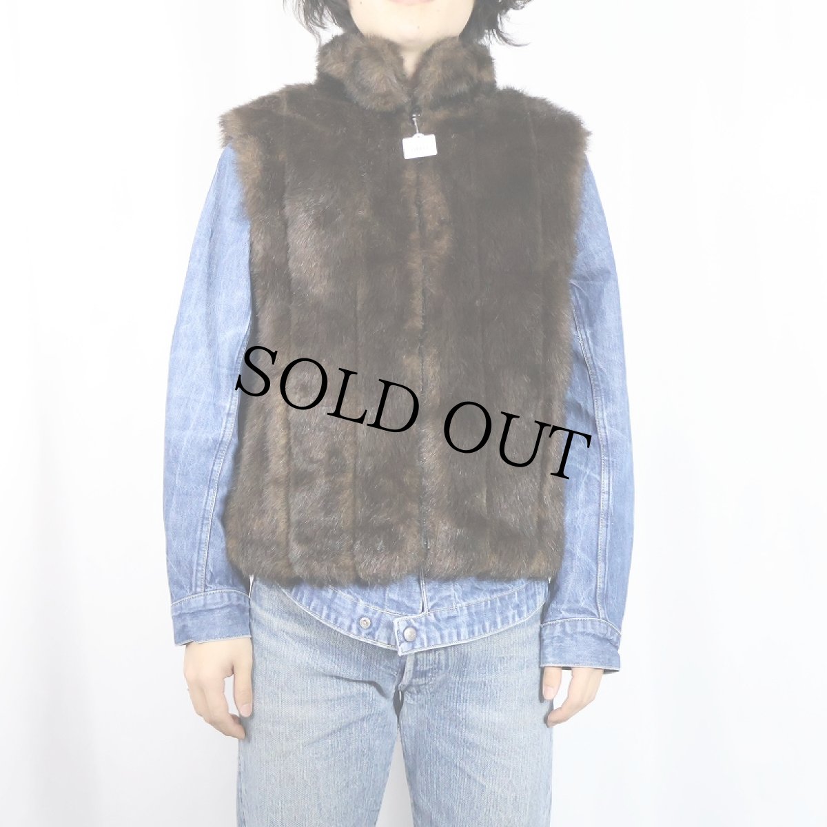 画像3: Giacca Gallery Company リバーシブル フェイクファーベスト M (3)