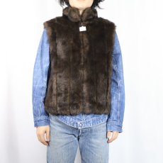 画像3: Giacca Gallery Company リバーシブル フェイクファーベスト M (3)