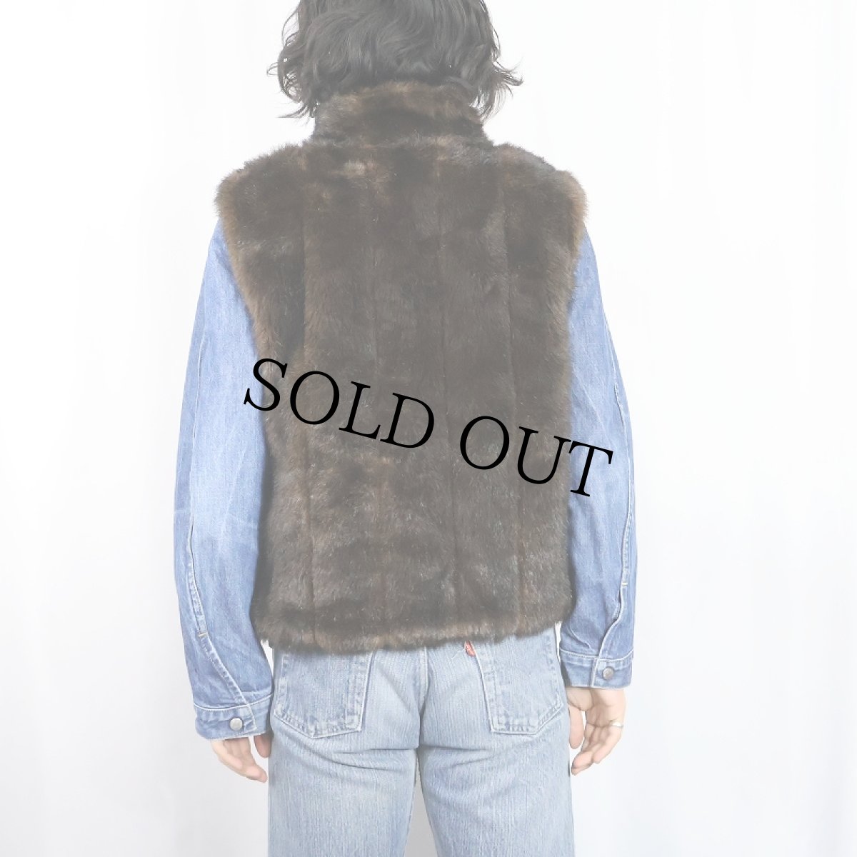 画像4: Giacca Gallery Company リバーシブル フェイクファーベスト M (4)