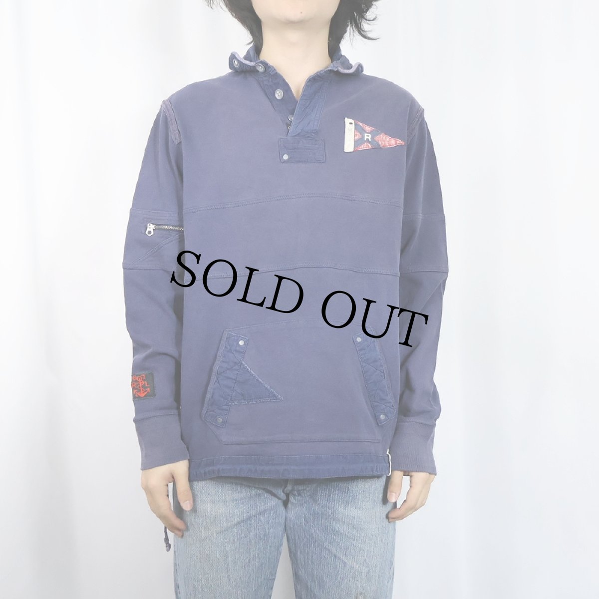 画像3: POLO Ralph Lauren "CUSTOM FIT" パッチ付きラガーシャツ M (3)