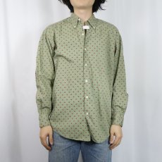 画像2: 90's GAP 総柄 コットンボタンダウンシャツ S (2)