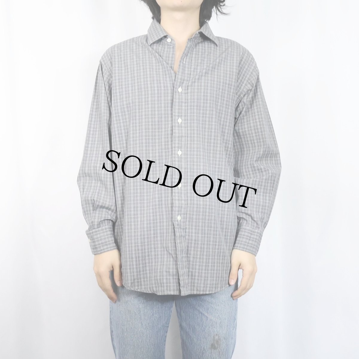 画像2: POLO Ralph Lauren "PHILIP" ロゴ刺繡 チェック柄 コットンシャツ SIZE16 1/2 (2)