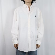 画像2: Ralph Lauren "YARMOUTH" ロゴ刺繡 チェック柄 コットンボタンダウンシャツ SIZE17 (2)