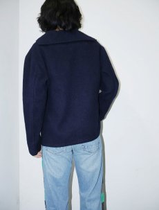 画像2: 60's FRENCH NAVY ウールセーラーシャツ NAVY  (2)